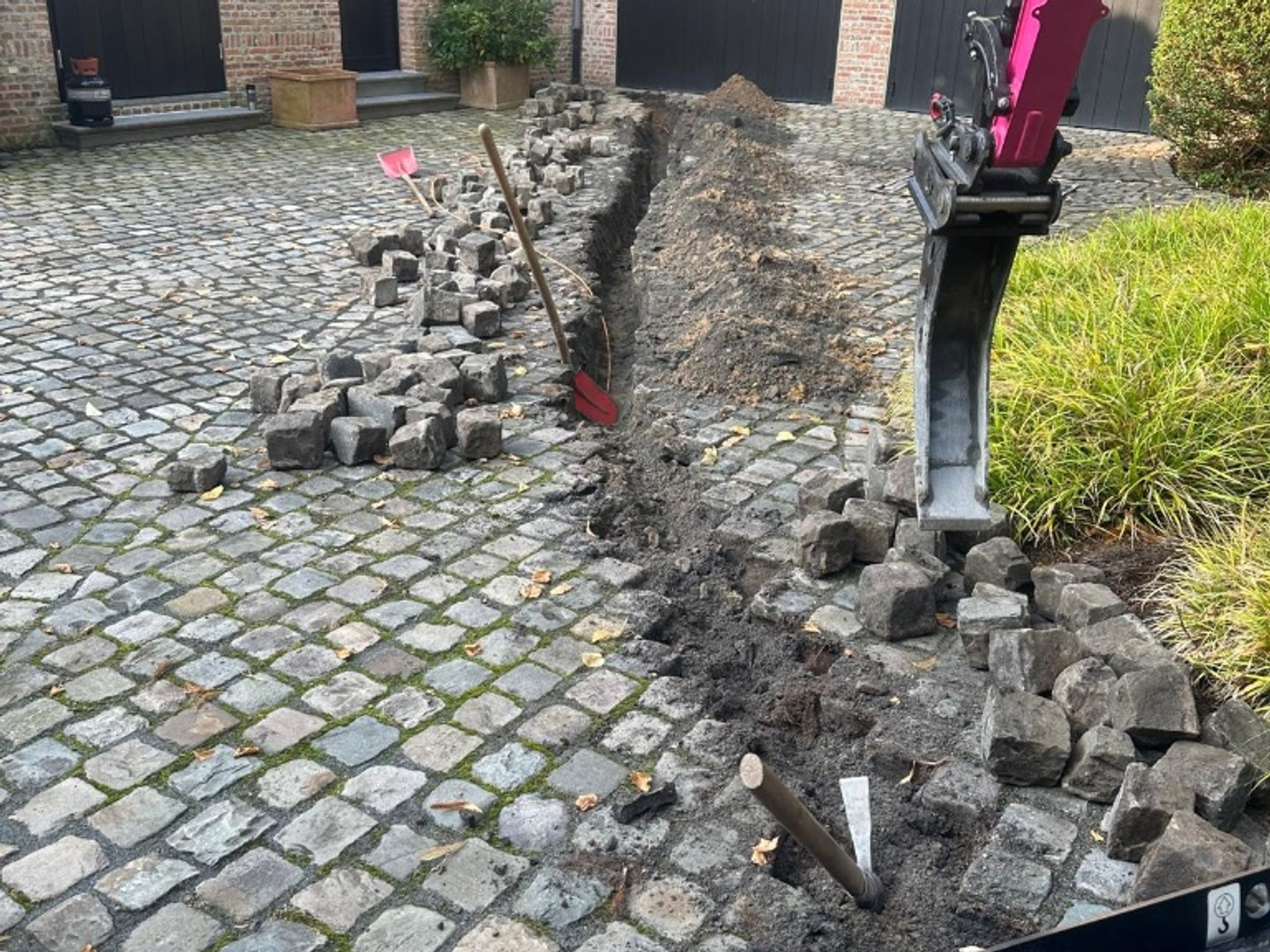 Glasfaser-Mikrorohre – Detailaufnahme – IGA Garten- und Landschaftsbau