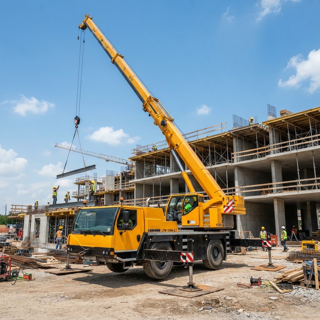Grue mobile 40T — chantier et levage
