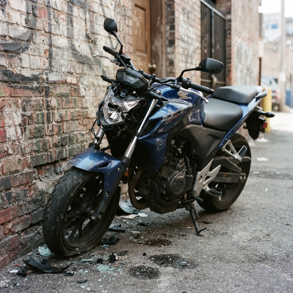 Honda CB500F 2019 — Choc avant, VEI