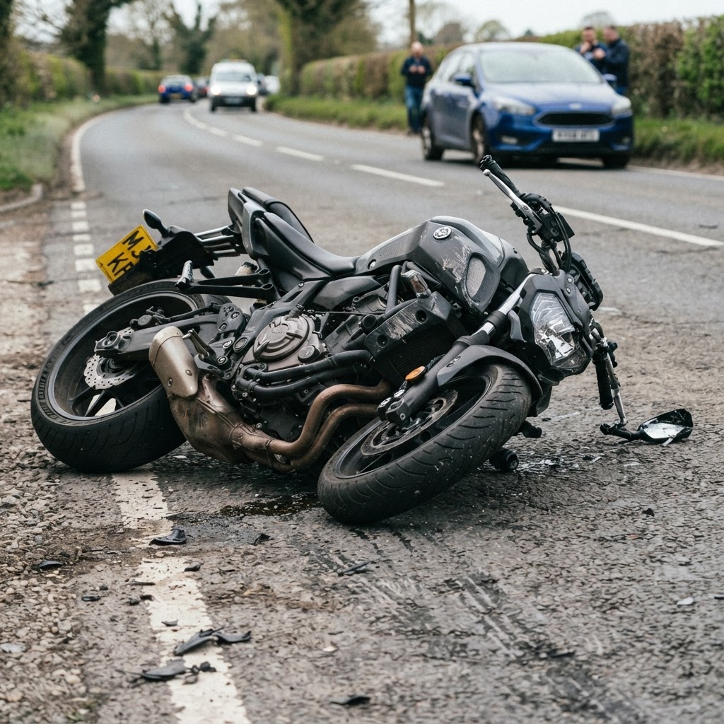 Yamaha MT-07 2021 — Chute, dégâts esthétiques