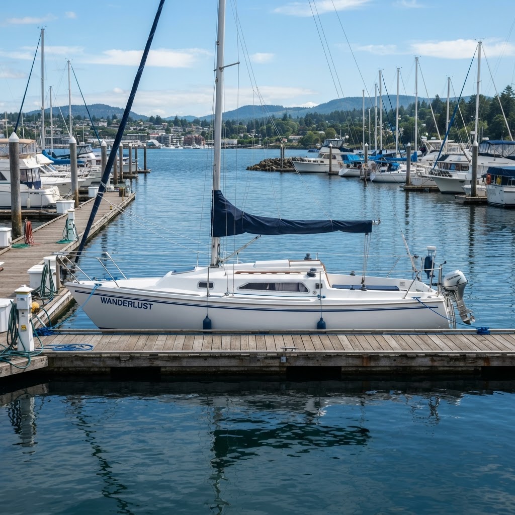 Voilier habitable 7m — Quai à Gênes
