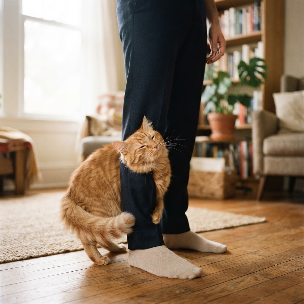 Gatto che si strofina contro le gambe: Significato e Psicologia
