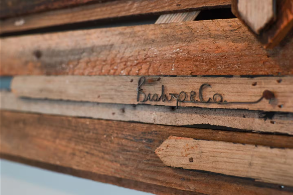 Assembled Wood Art by Susan Bishop — available in Bishop & Co. Kingsport cottages