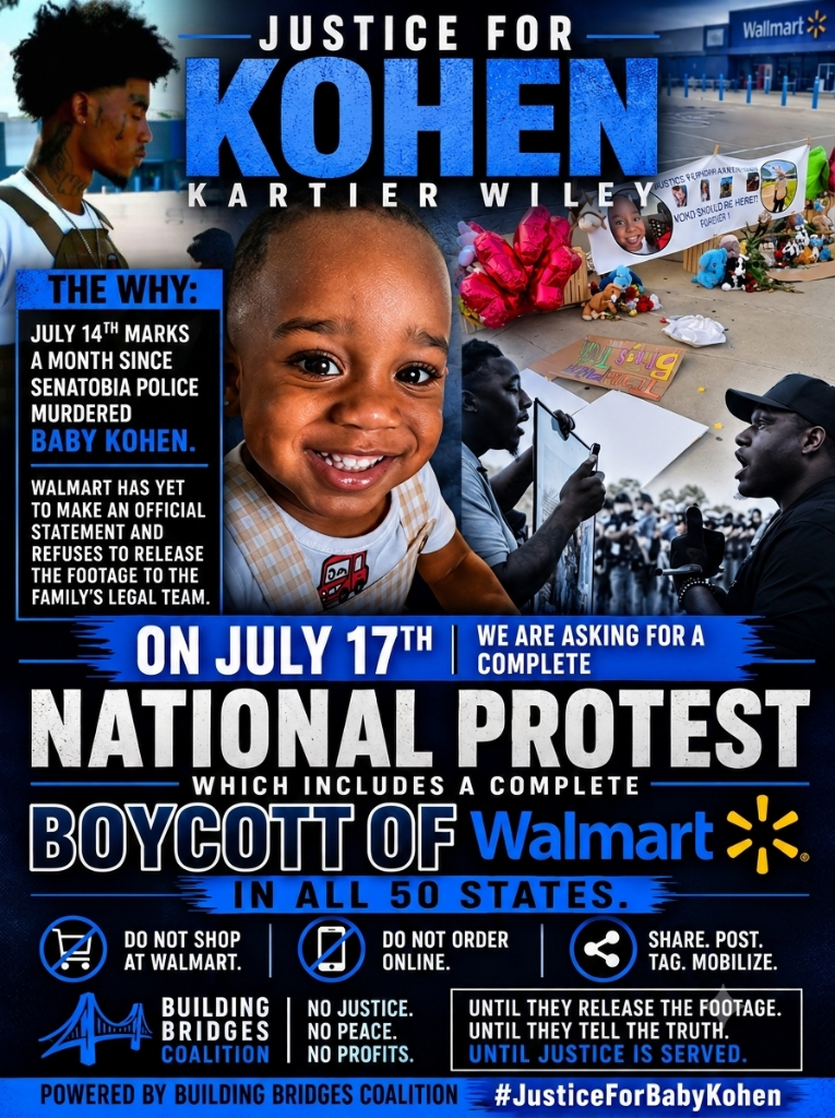 Community flyer calling for Justice for Kohen and public action