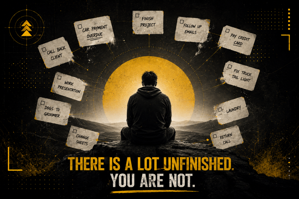 There Is a Lot Unfinished. You Are Not.