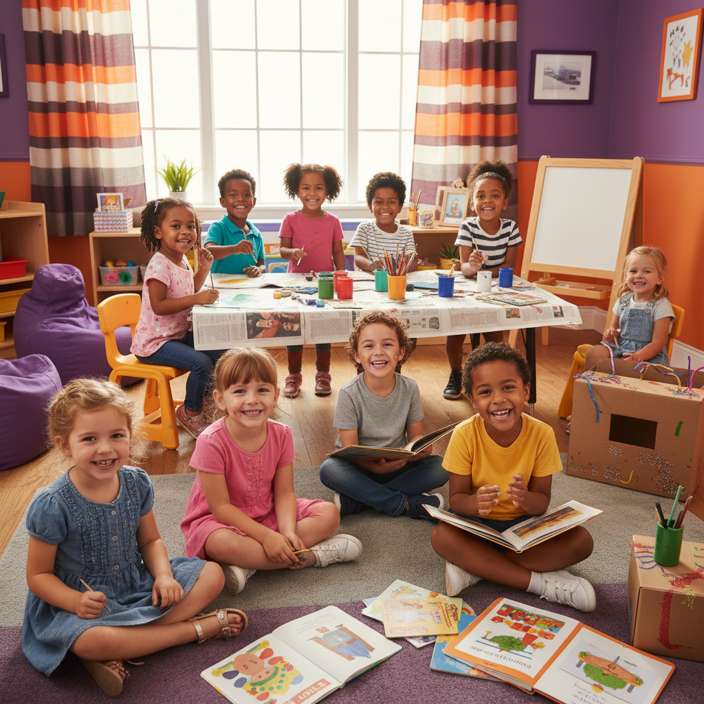 Happy children learning and playing at A.L.E.C. FlexCare