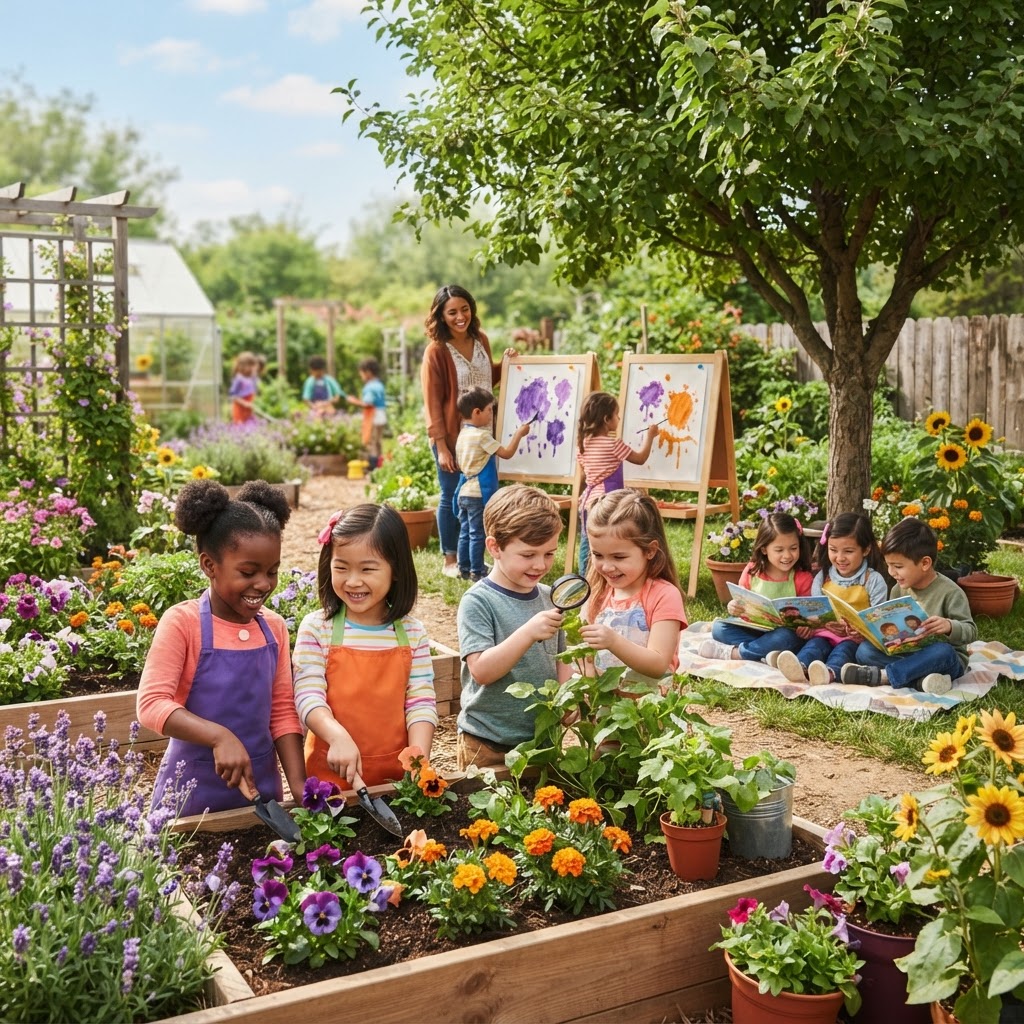 Young explorers learning and playing at ALEC Preschool