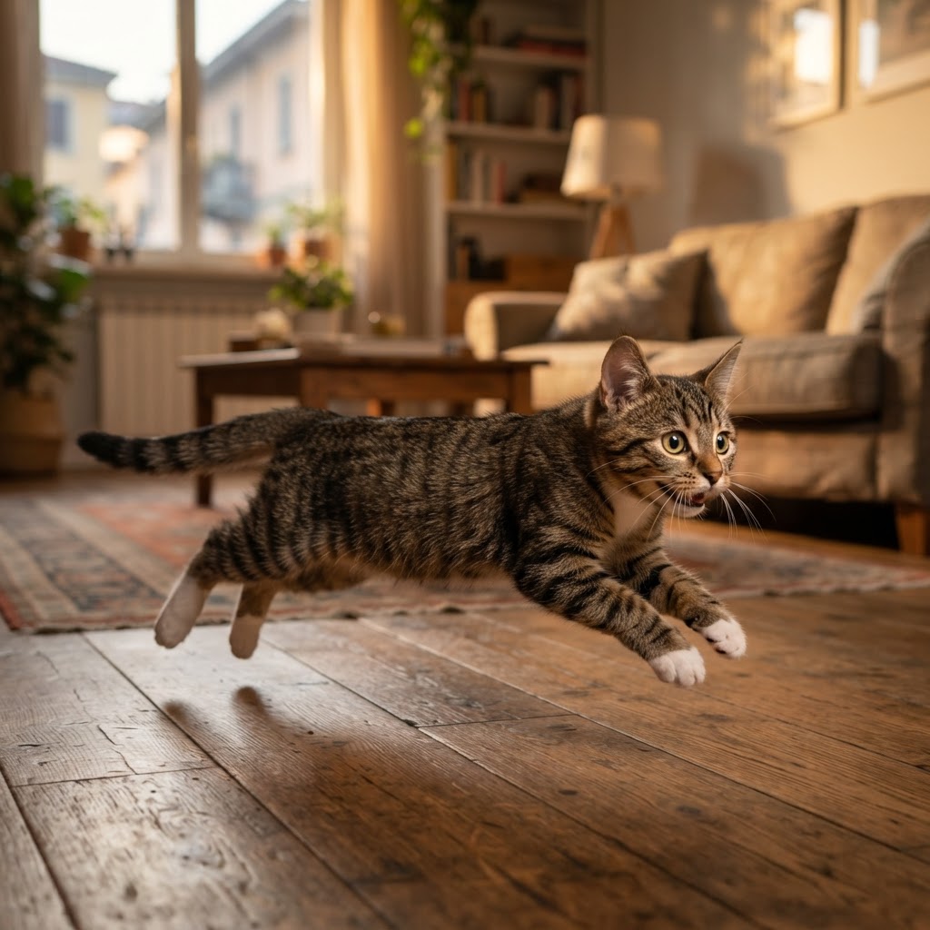Perché il Gatto Corre come un Pazzo per Casa: Cause e Soluzioni