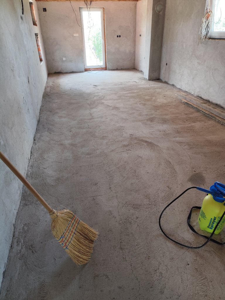 Gereinigte und vorbereitete Arbeitsfläche