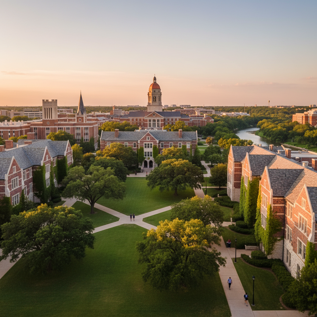 Baylor University campus in Waco Texas