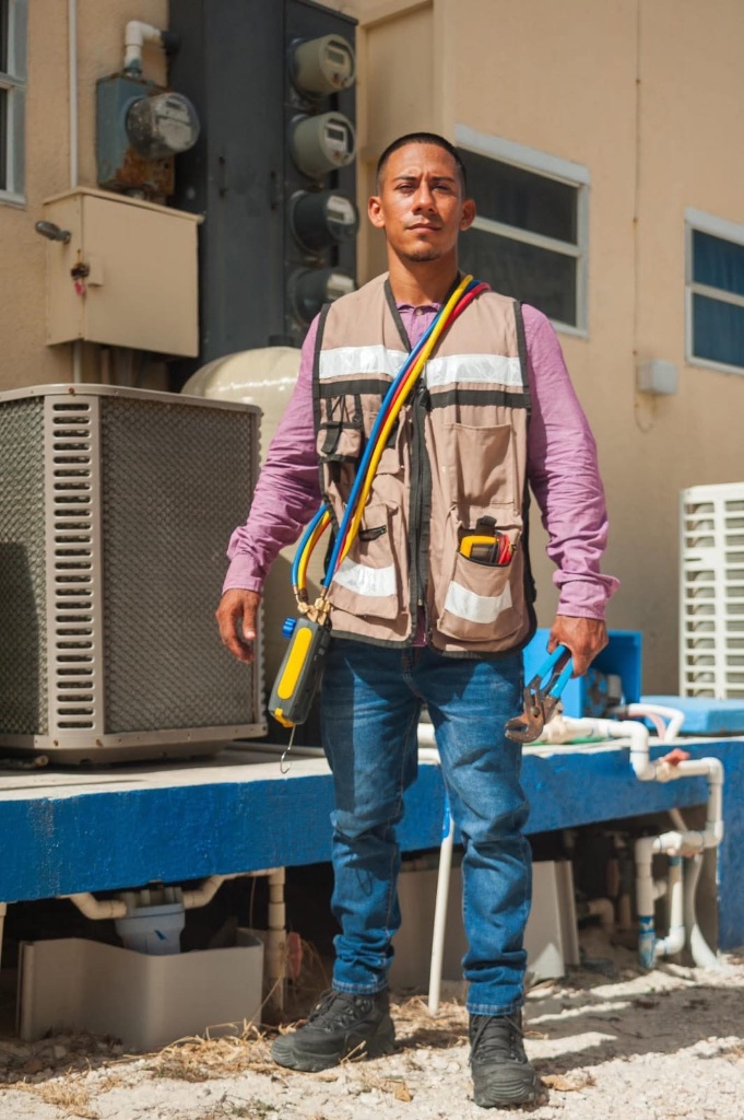 HandyBz technician with HVAC tools