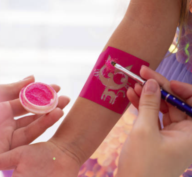 Sparkling floral temporary tattoos by The Flow and Arts