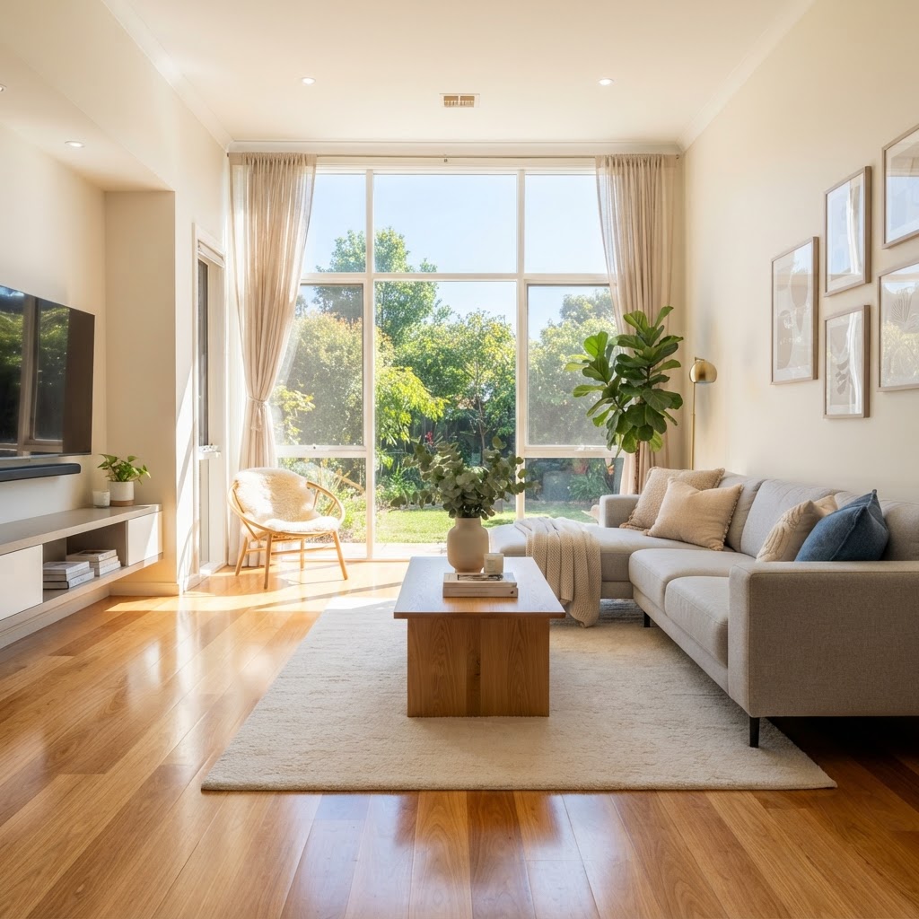 A clean, bright modern interior