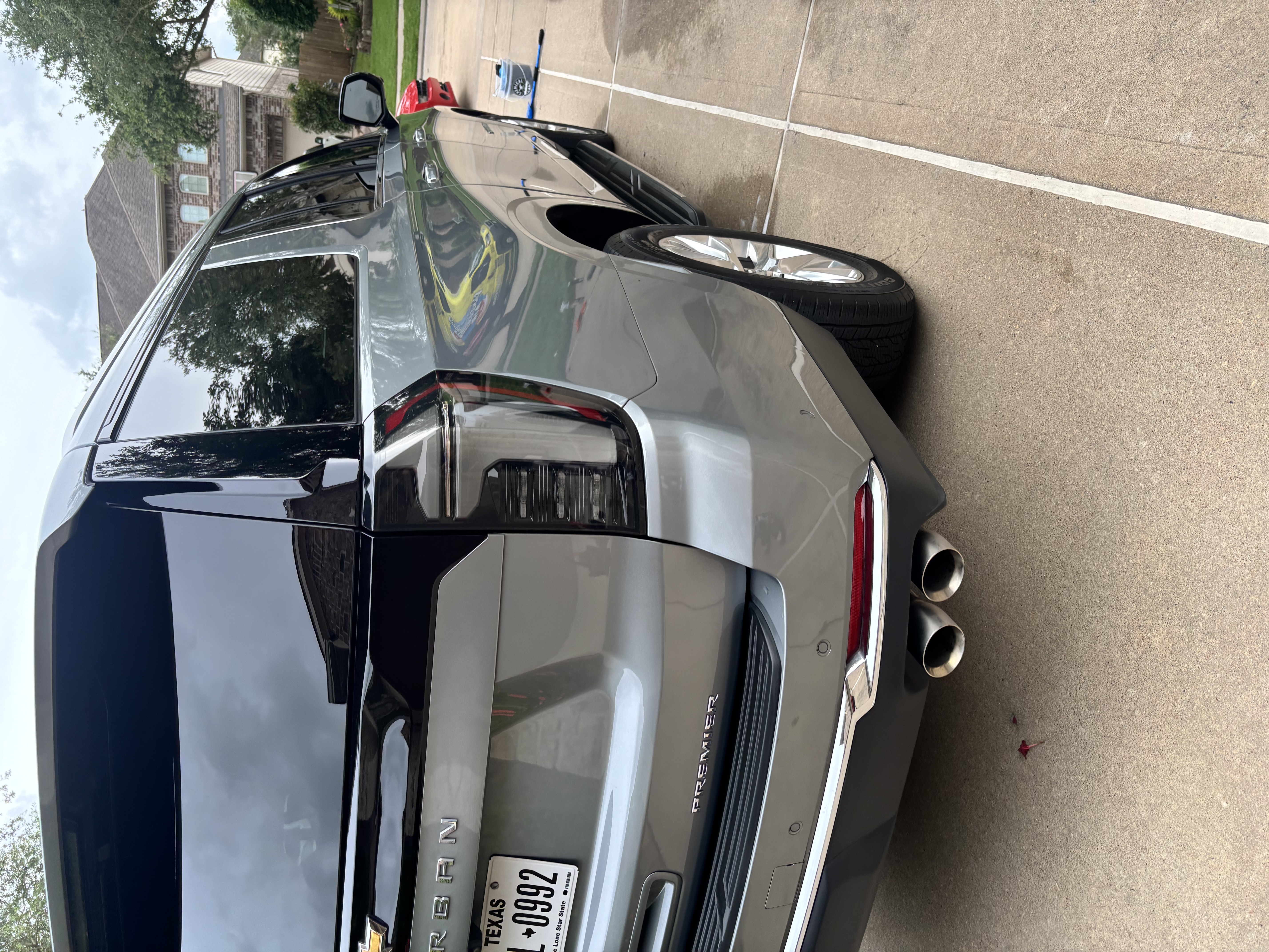 Gray Chevrolet Suburban rear quarter