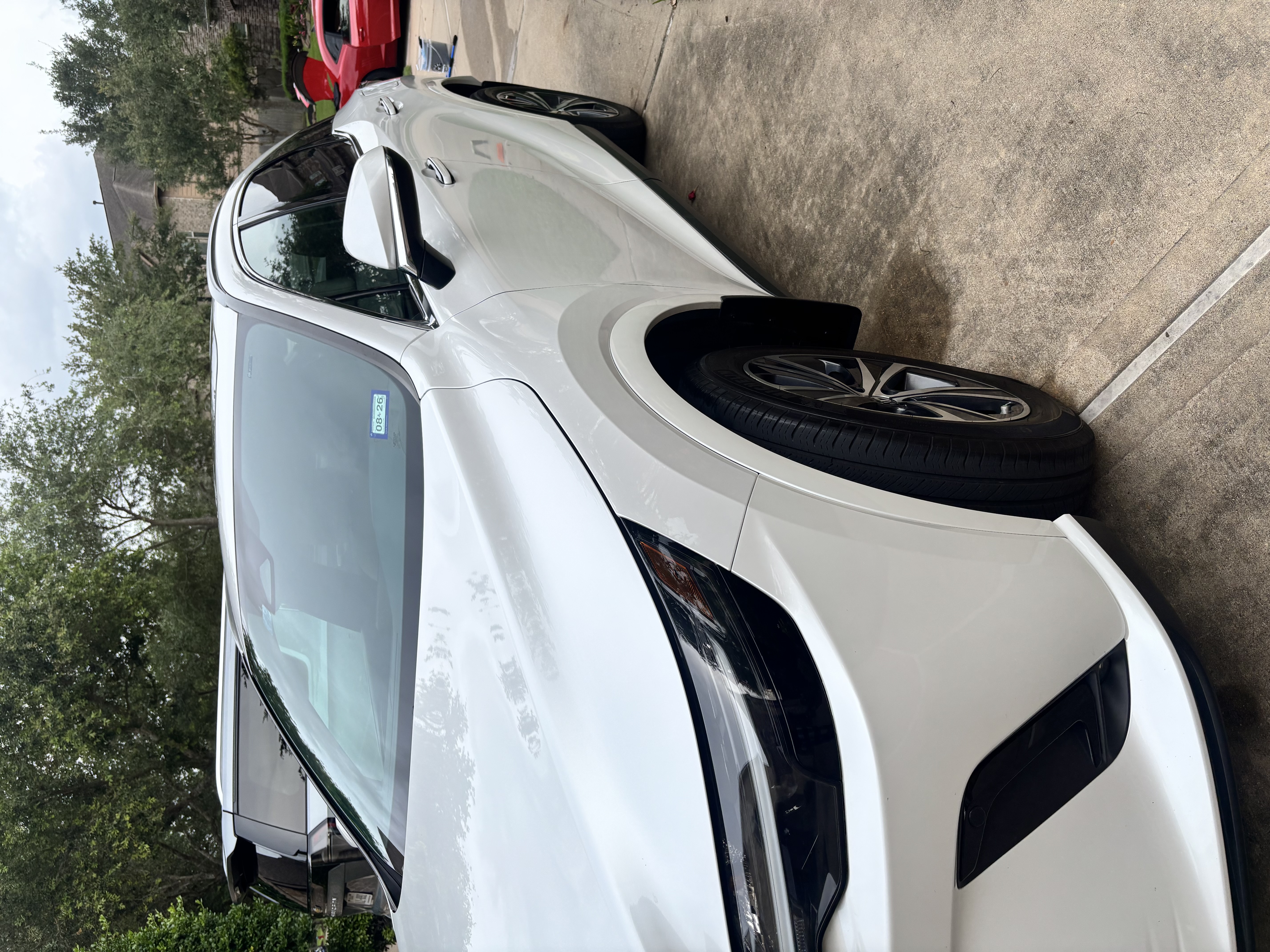 White Lexus SUV exterior detail