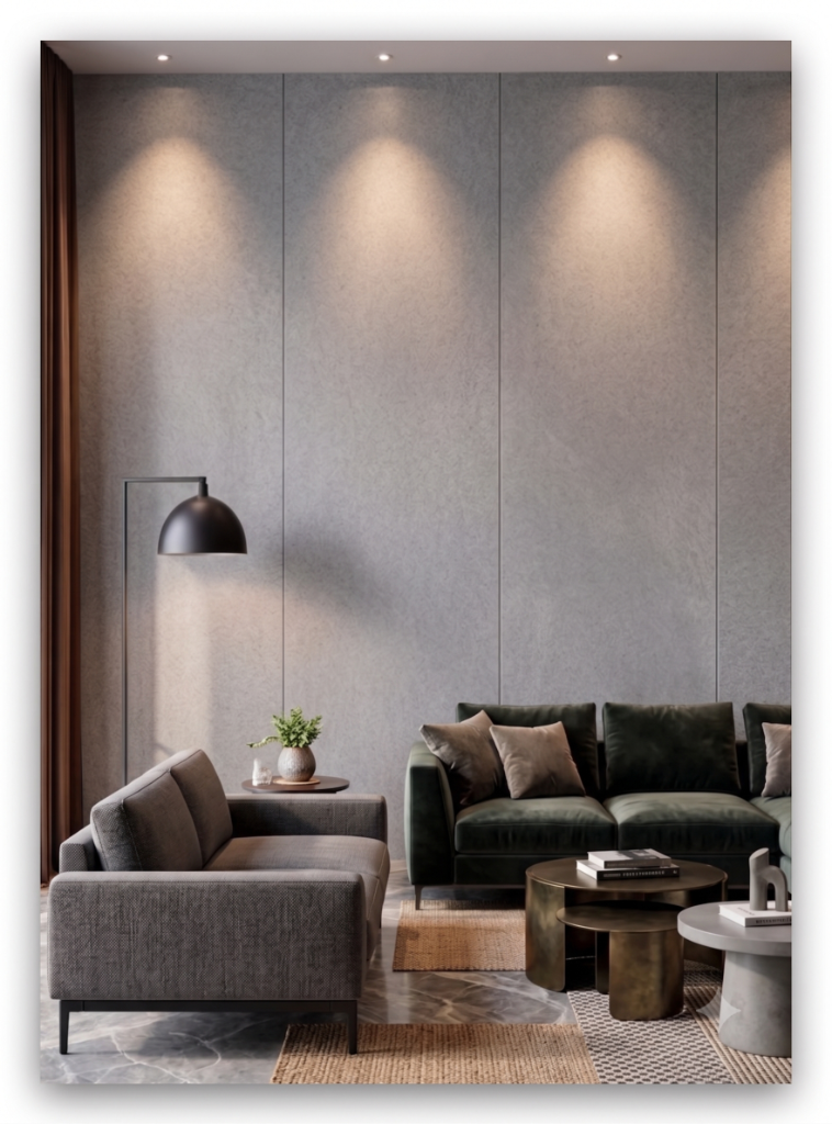 Tom neutro · cinza/concreto