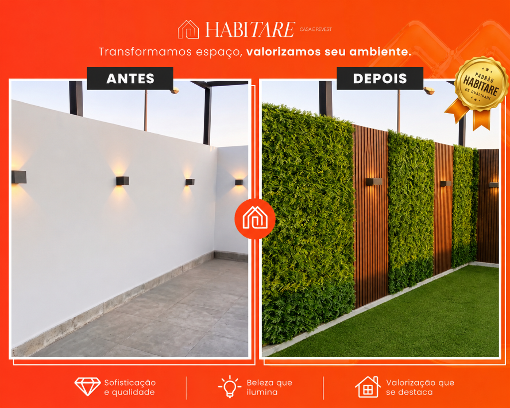 Jardim Vertical · Antes e Depois