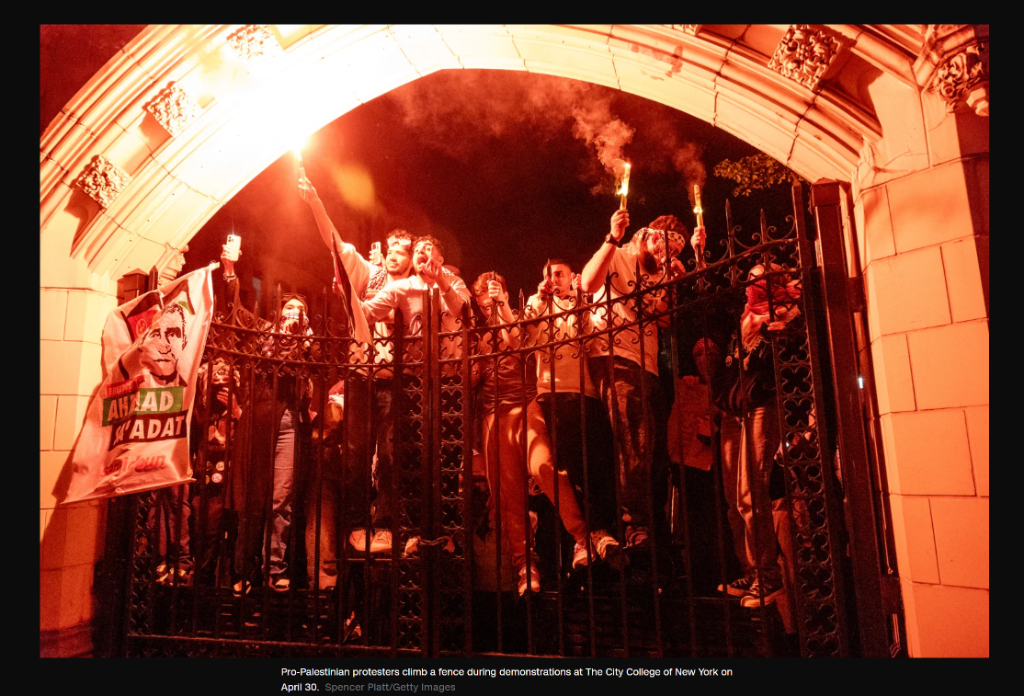 CCNY Protest Flares