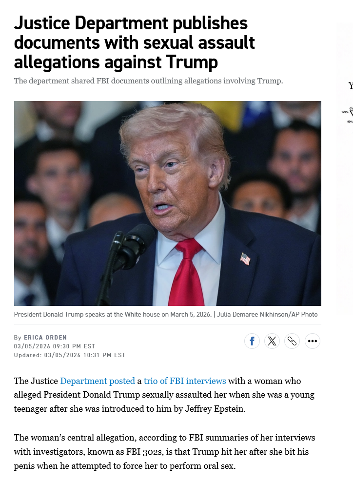 Politico Trump Epstein Story