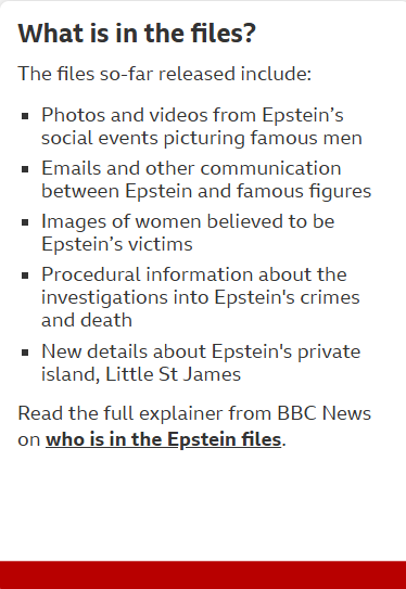 What is in the files