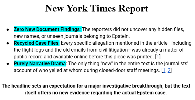 New York Times Report Analysis