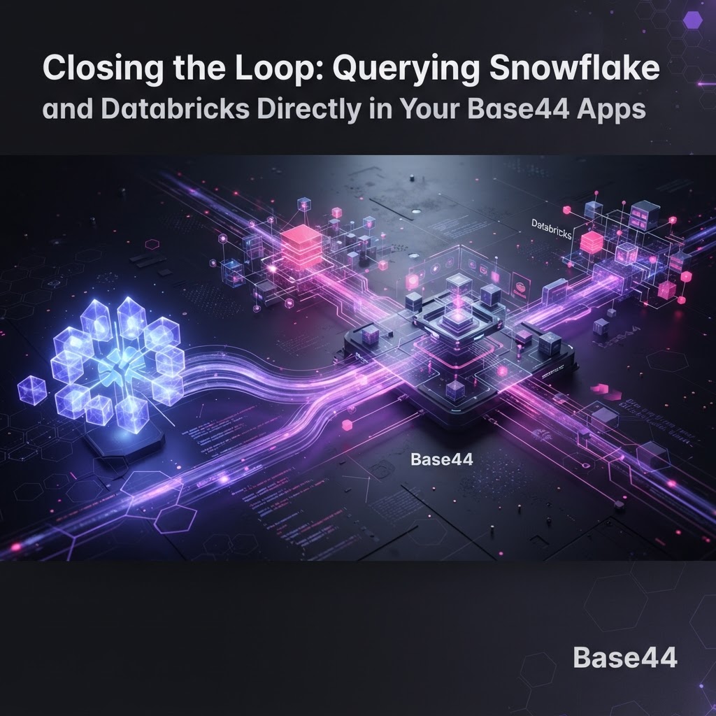 Closing the Loop: Querying Snowflake and Databricks Directly in Your Base44 Apps