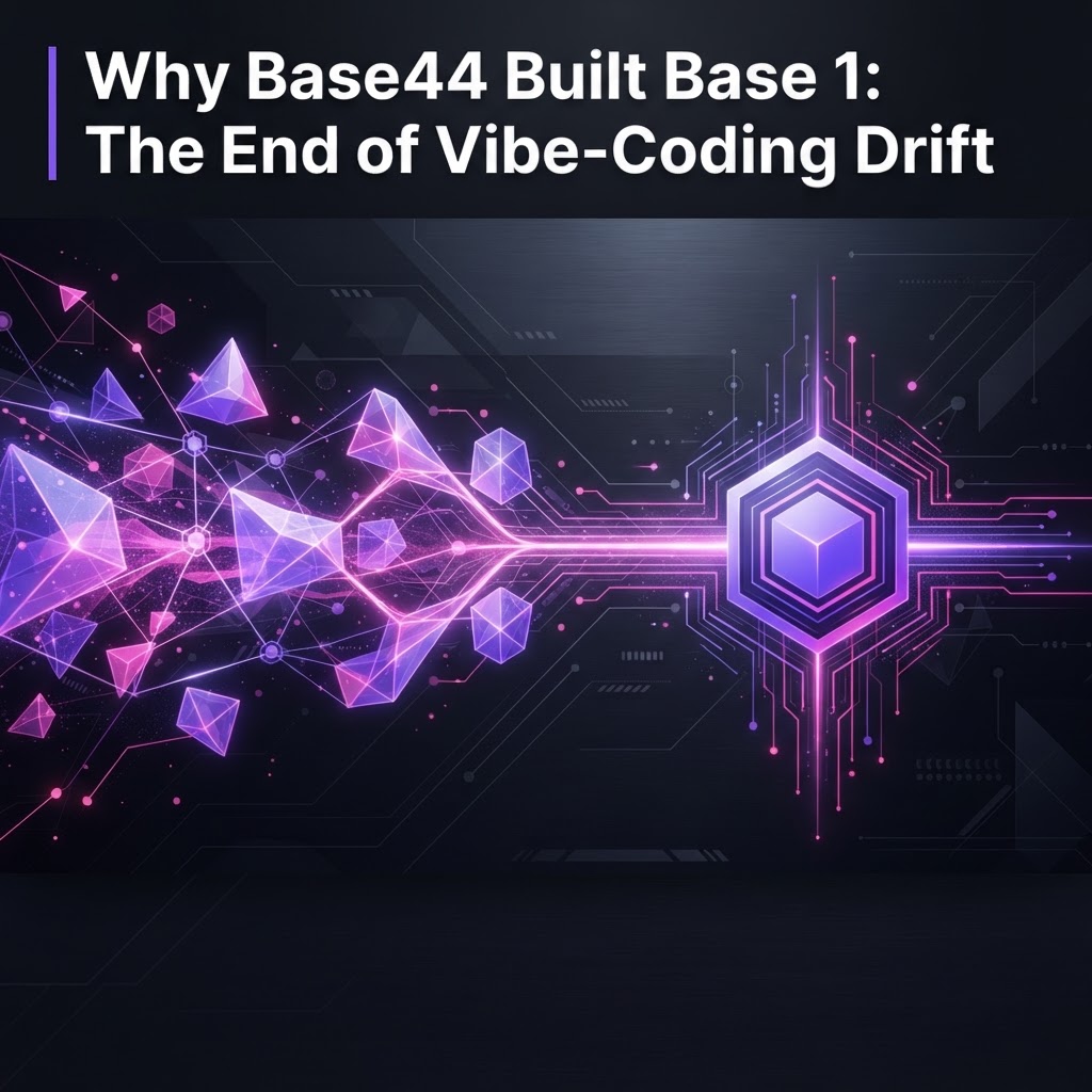 Why Base44 Built Base 1: The End of Vibe-Coding Drift