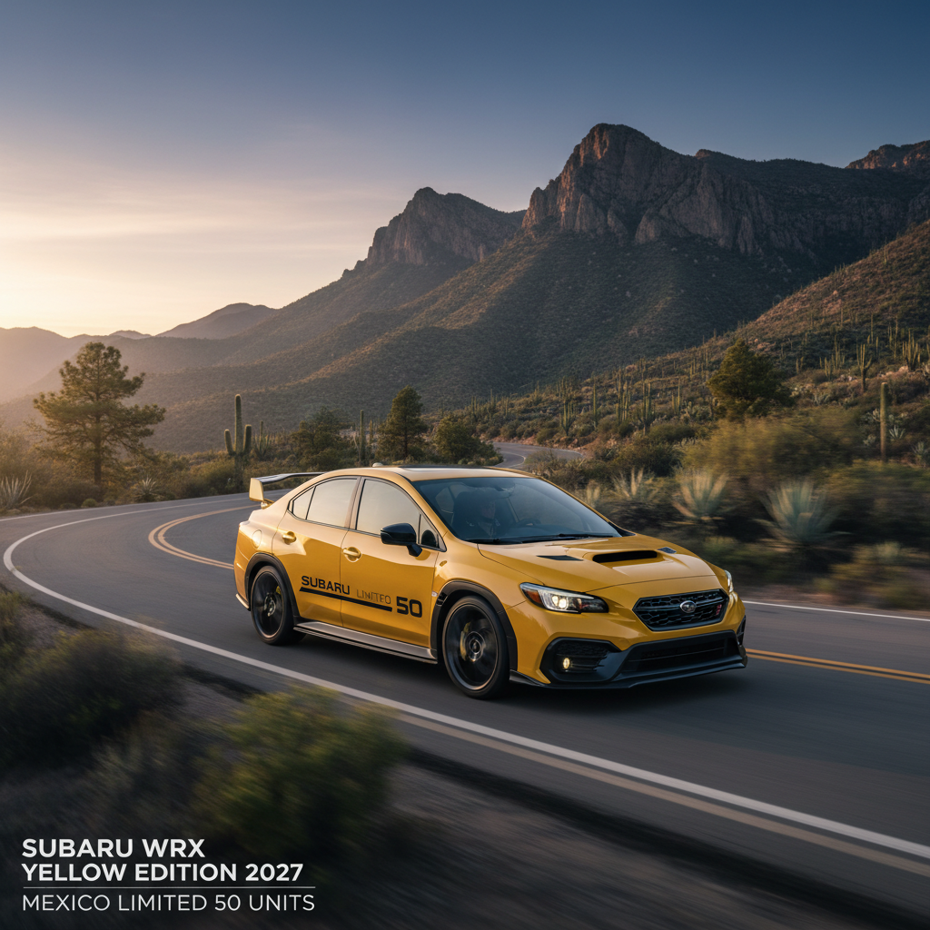 Subaru WRX Yellow Edition 2027: Exclusividad y Deporte al Alcance