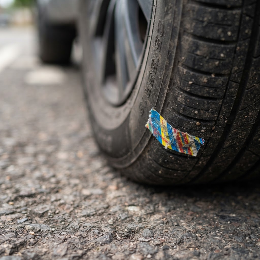 Cinta adhesiva en el neumático: ¿Realmente sirve para cuidar tu auto?