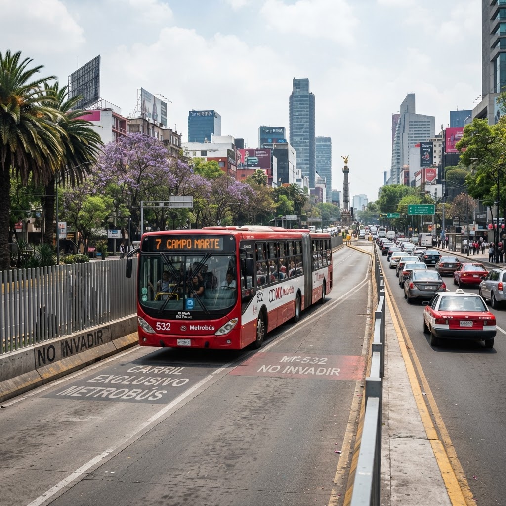 Multa millonaria por invadir el carril del Metrobús en la CDMX