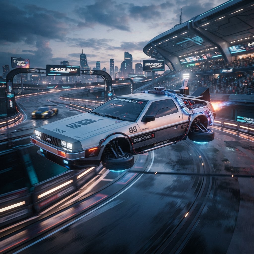 DeLorean despega: La firma entra a las carreras de autos voladores en 2026