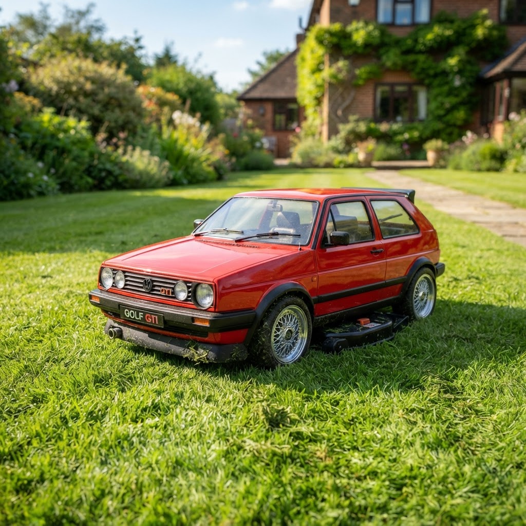 Un Volkswagen Golf GTI que corta el pasto: La joya tecnológica hecha en casa