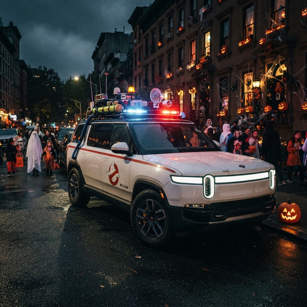 Rivian R1S Ecto-R1: La espectacular edición eléctrica de Halloween