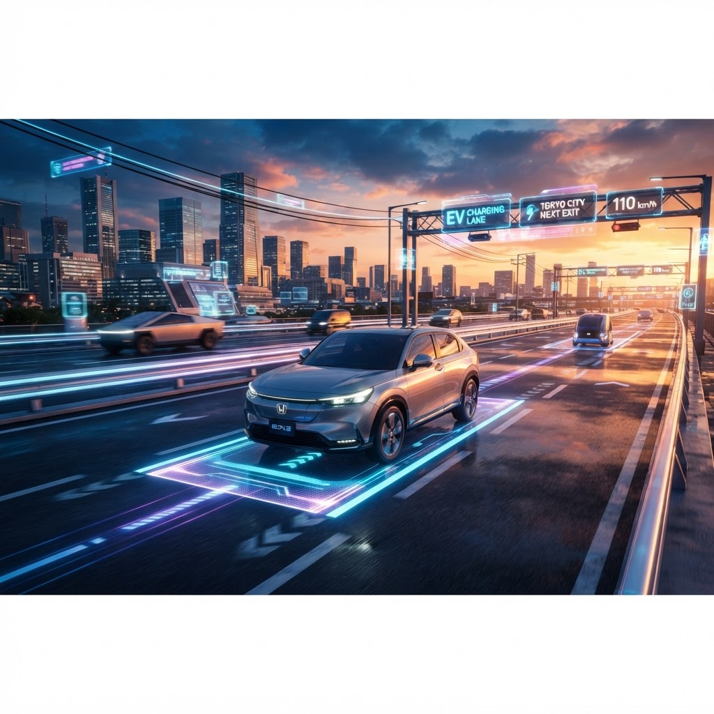 Carreteras que cargan autos eléctricos: La innovación de Honda para 2027