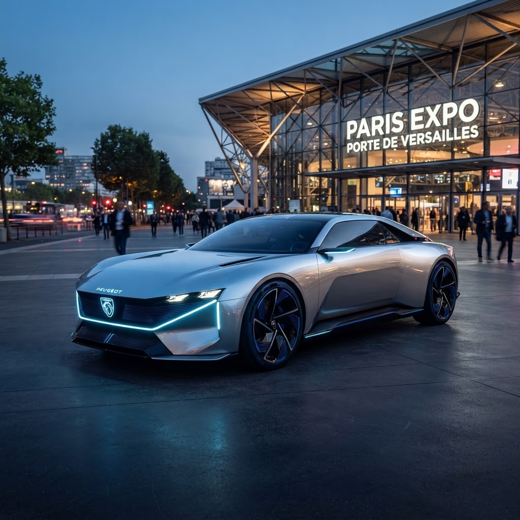 Peugeot revoluciona París con los deportivos eléctricos RCZ Vision y E-T16
