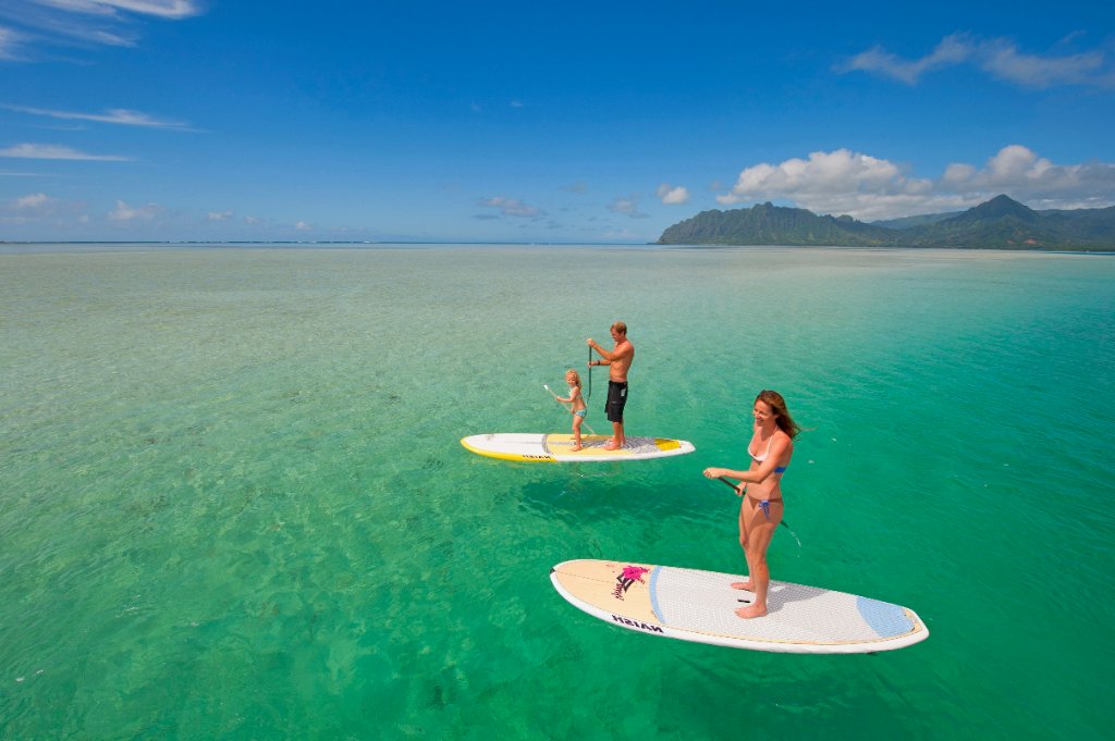 SUP paddleboarding in Maui