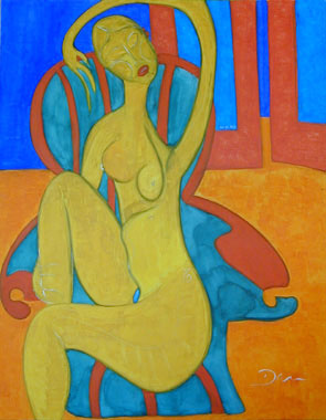Le fauteuil bleu