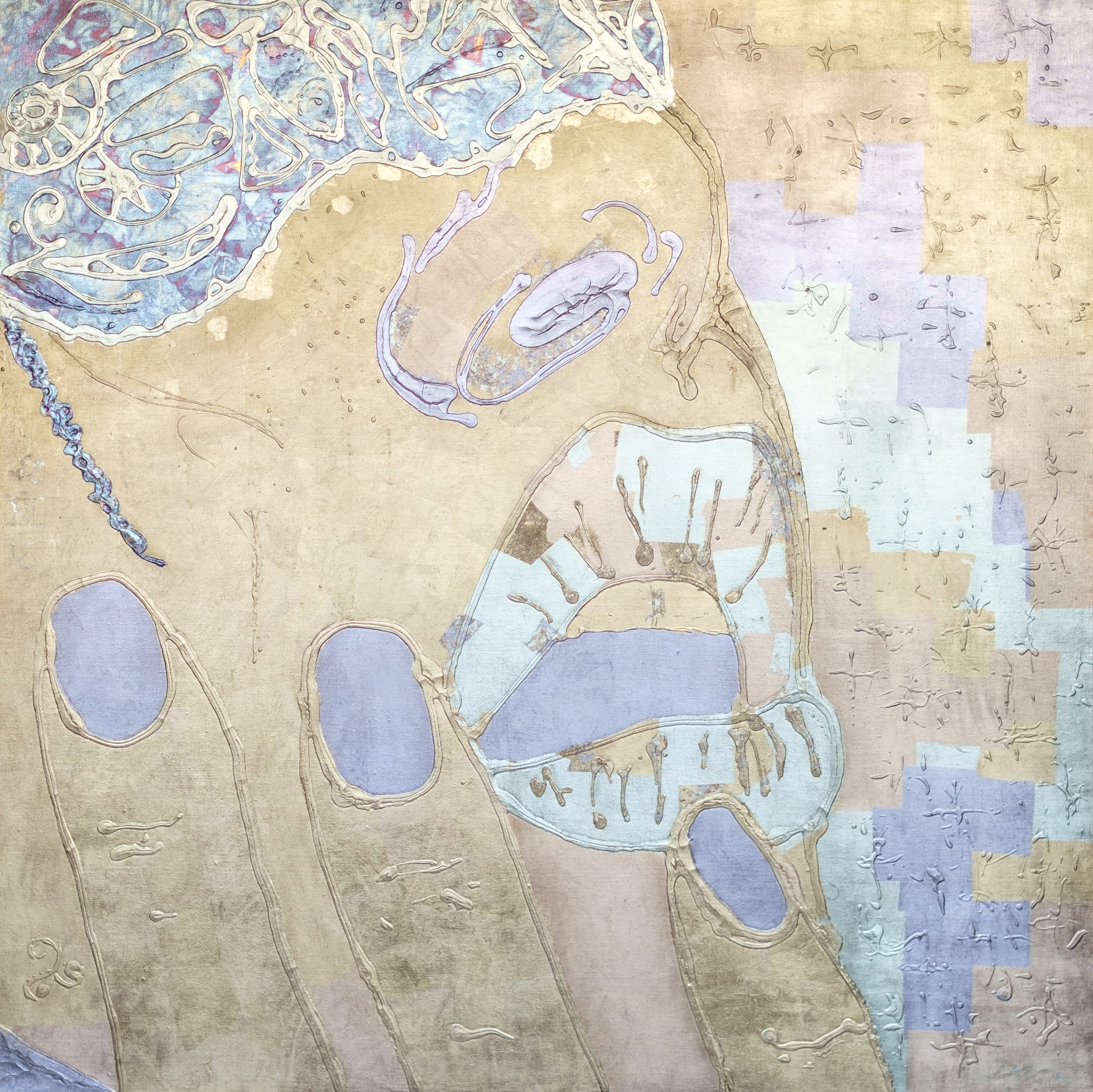 Toile aux feuilles de métal