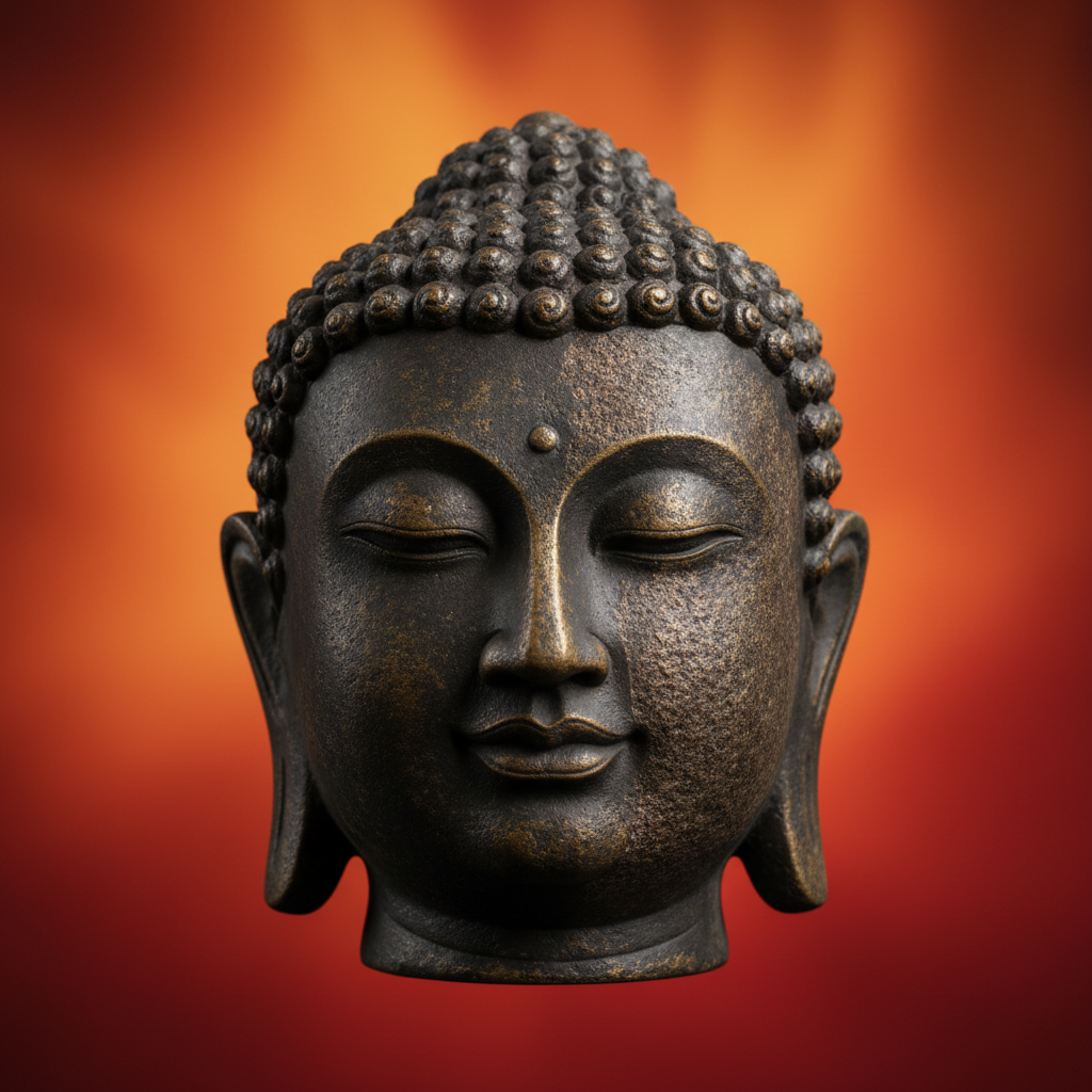 Calm indigo and soft violet meditation scene with gentle glowing light for meditation music