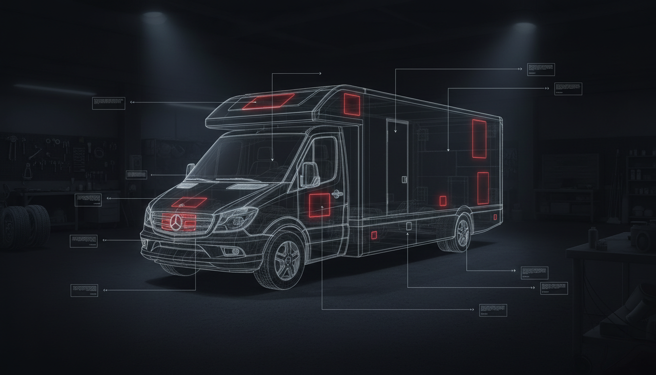 Blueprint eines Team-Transporters