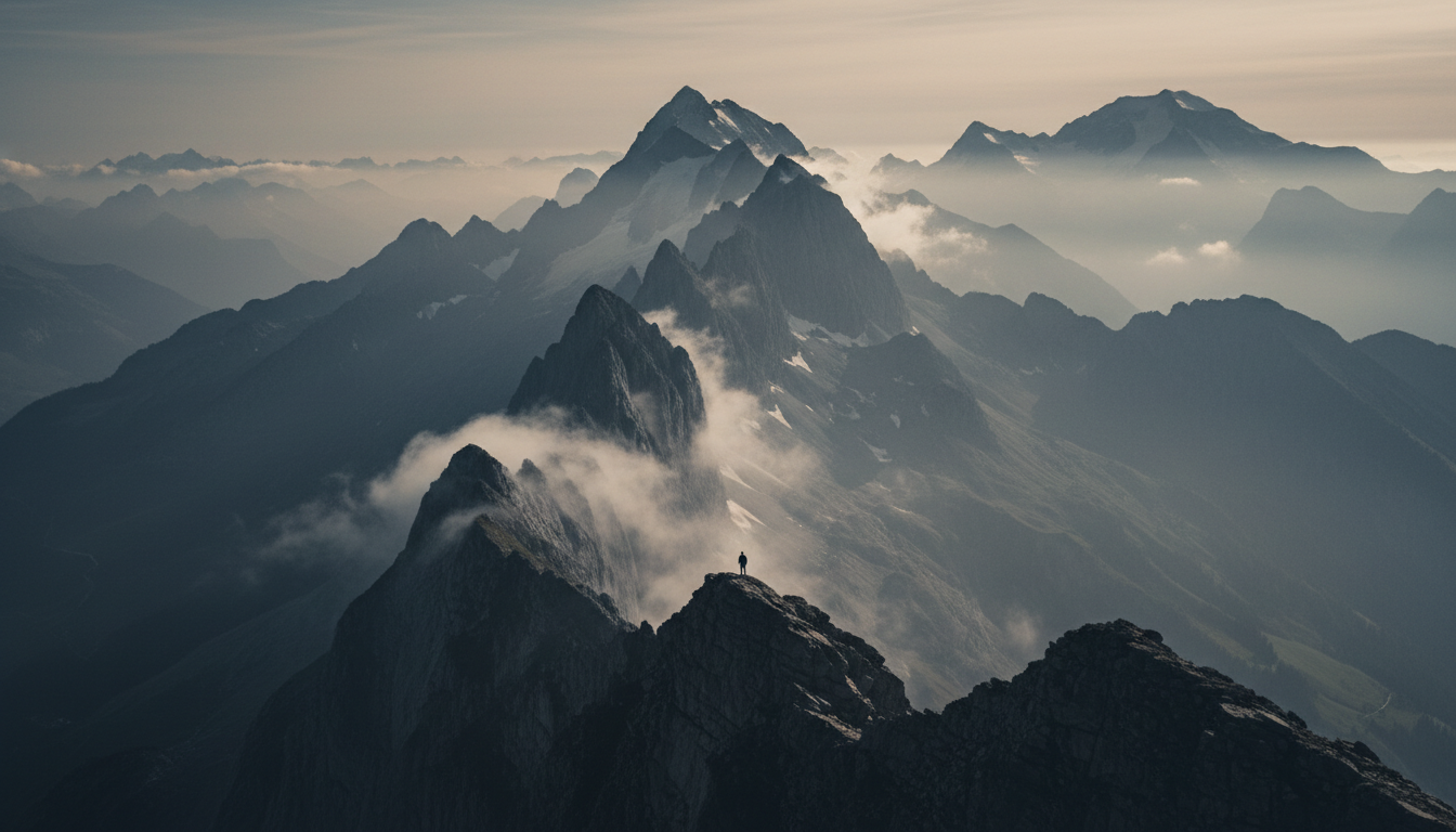 Schweizer Alpenlandschaft, KI-generiertes Bild