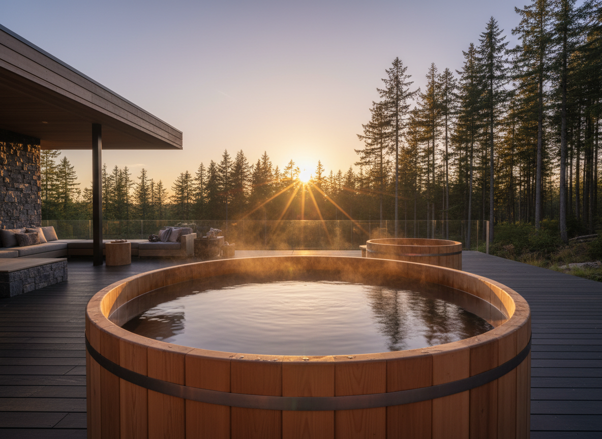 Hot tub by the terrace