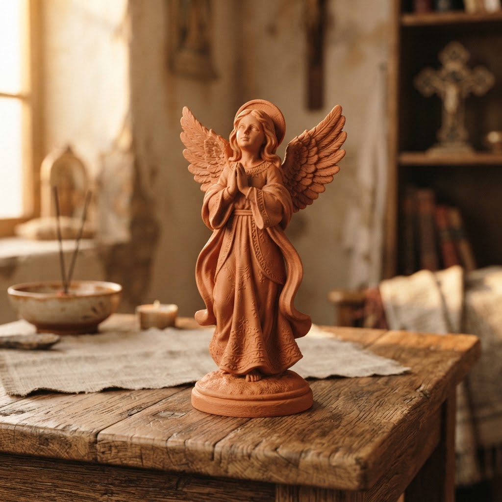 Anjo em terracota