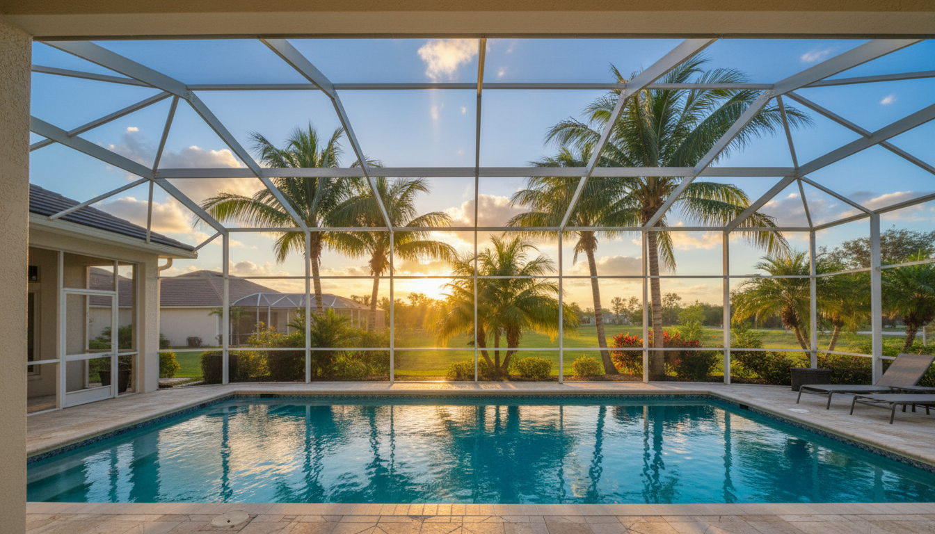 Company to rescreen pool enclosure in Deltona FL — Shiloh Screens, Volusia County