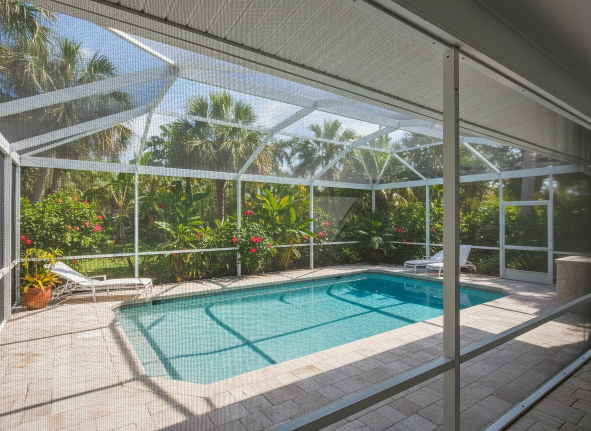 No-see-um fine mesh screen view by Shiloh Screens in Deltona, FL