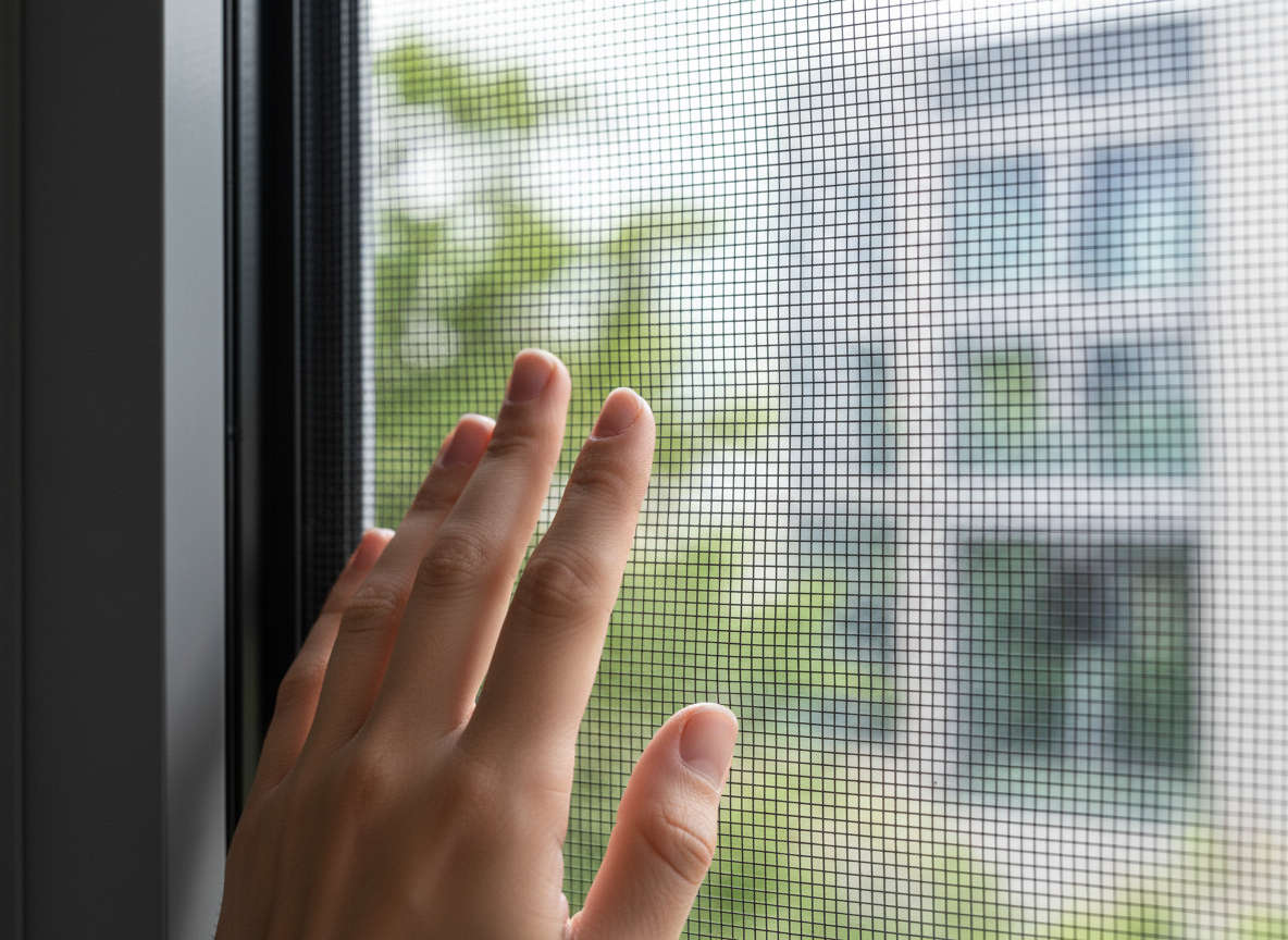 Pet-resistant screen mesh closeup by Shiloh Screens in Deltona, FL