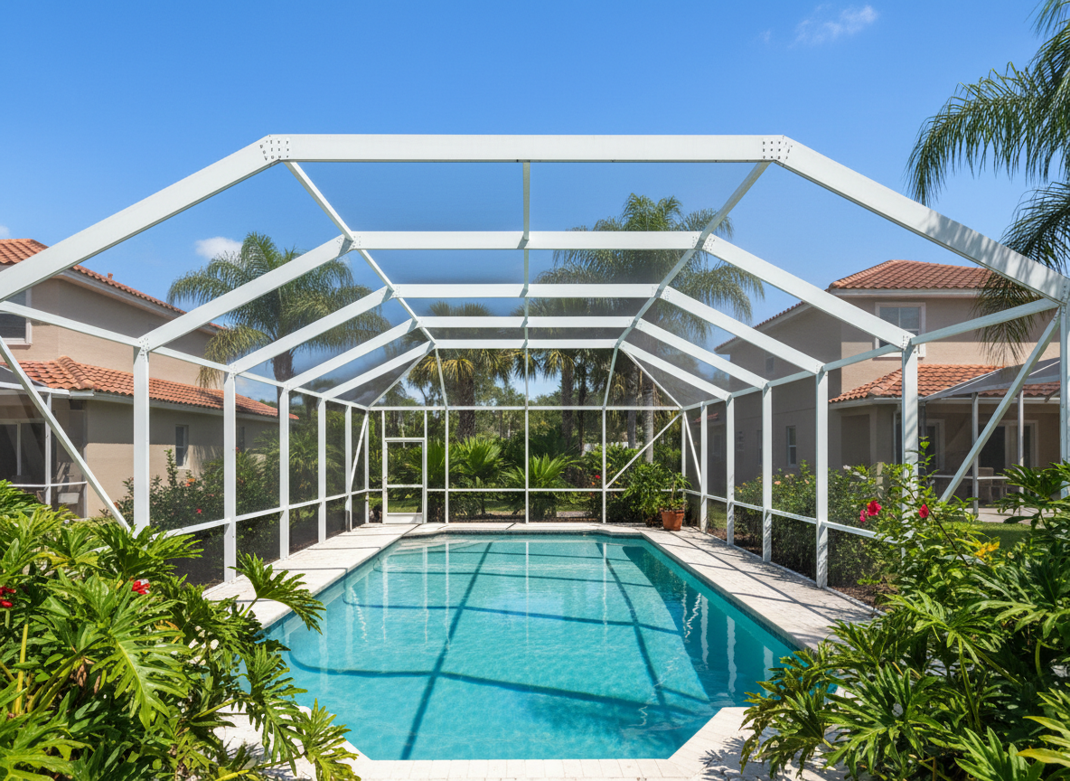 Pool cage screen enclosure in Deltona, FL by Shiloh Screens
