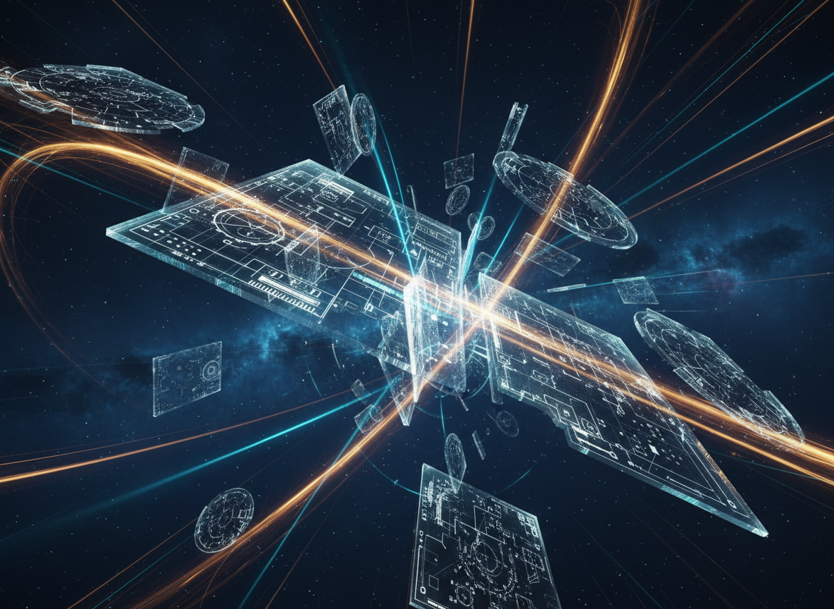 Abstract document preview with geometric star chart patterns