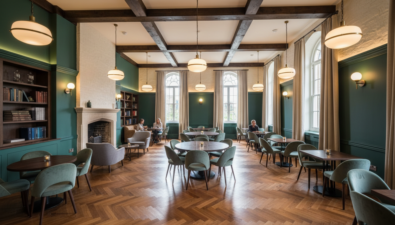 Modern dorpshuis interieur voor bijeenkomsten en feesten