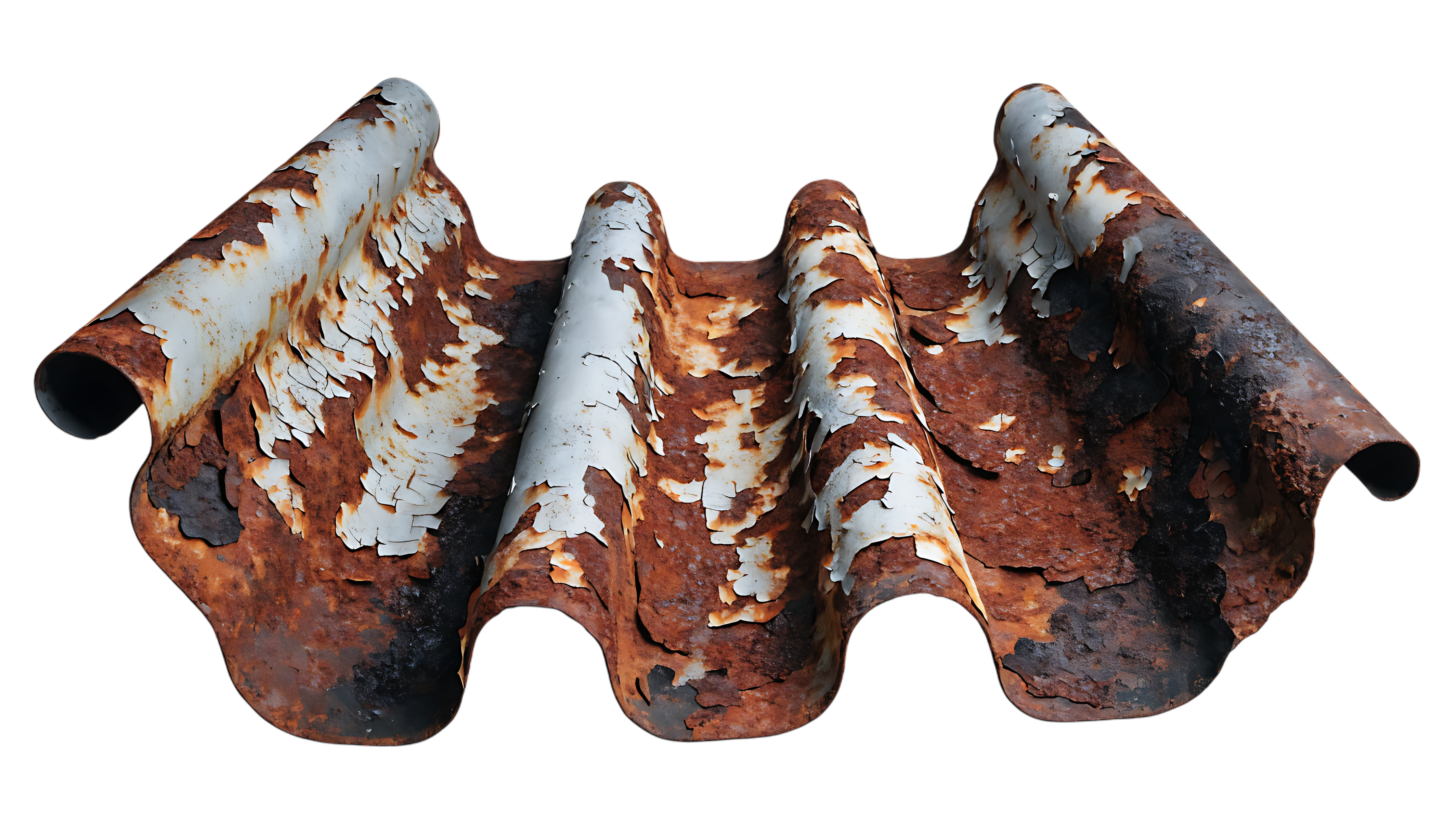 Prepared metal corrosion area before rust-inhibiting primer